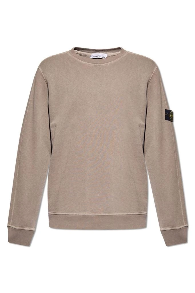 商品Stone Island|Stone Island Logo Patch Sleeved Crewneck Sweatshirt,价格¥1967,第1张图片