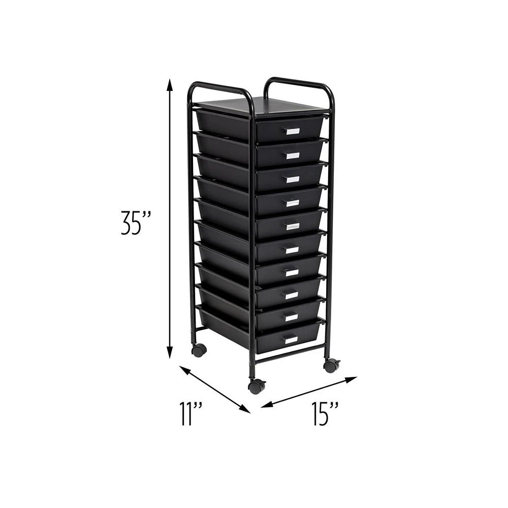 商品Honey Can Do|10-Drawer Rolling Cart,价格¥780,第4张图片详细描述