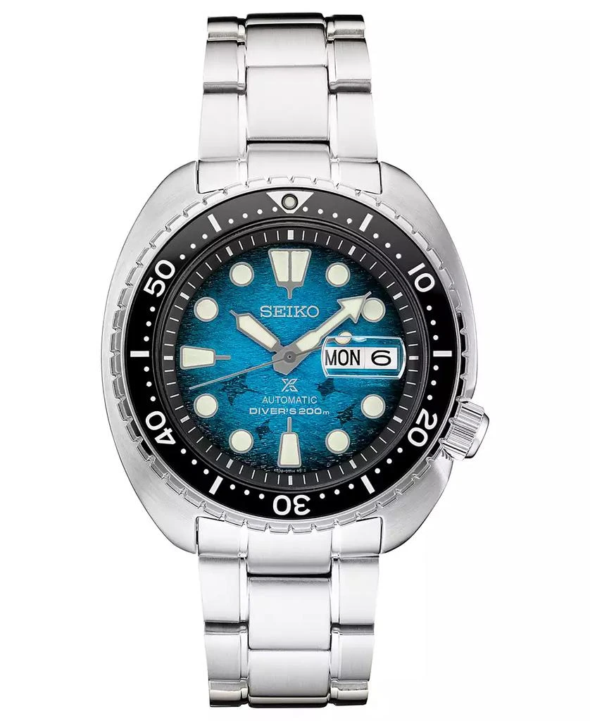 商品Seiko|Men's Prospex Blue Manta Ray Diver Stainless Steel Bracelet Watch 45mm - A Special Edition,价格¥4627,第1张图片