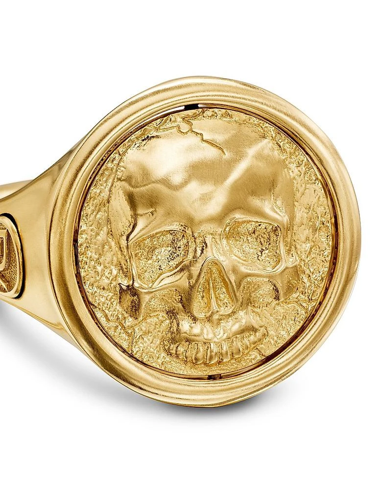 商品David Yurman|Life and Death Duality Signet Ring in 18K Yellow Gold, 20MM,价格¥65092,第5张图片详细描述
