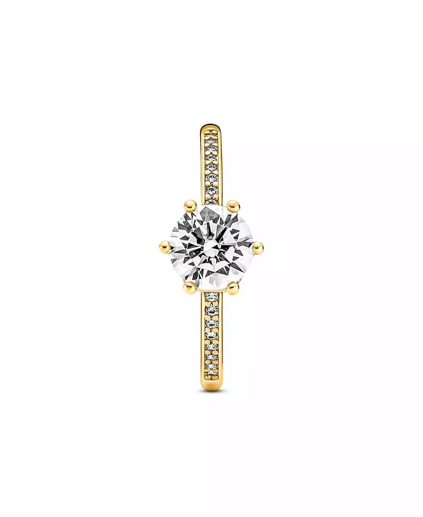 商品PANDORA|Cubic Zirconia Moments Clear Sparkling Crown Solitaire Ring,价格¥611,第3张图片详细描述