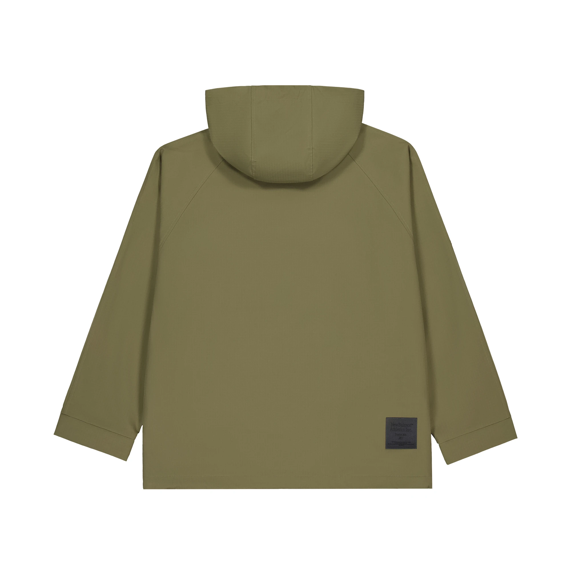 商品[国内直发] New Balance|品牌logo极简大口袋设计多功能山系冲锋衣 休闲百搭舒适连帽梭织夹克外套 男女同款 军绿色,价格¥734,第3张图片详细描述