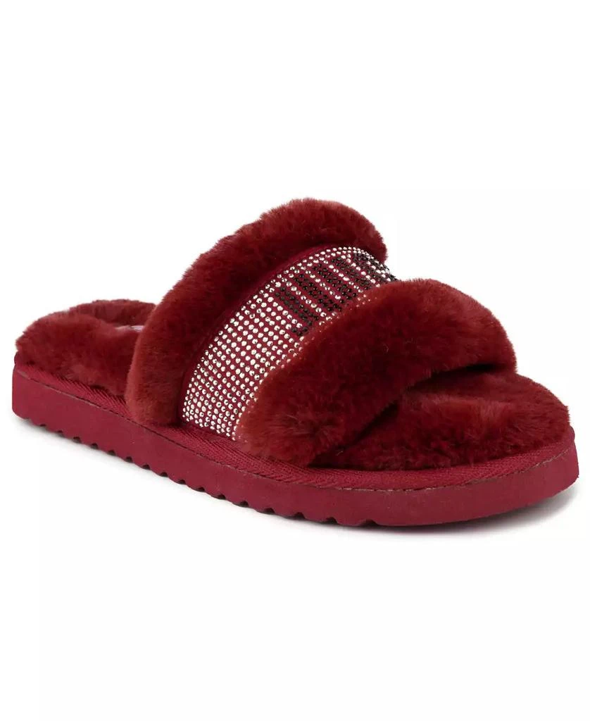 商品Juicy Couture|Women's Halo Faux Fur Slip-On Slippers,价格¥204,第1张图片
