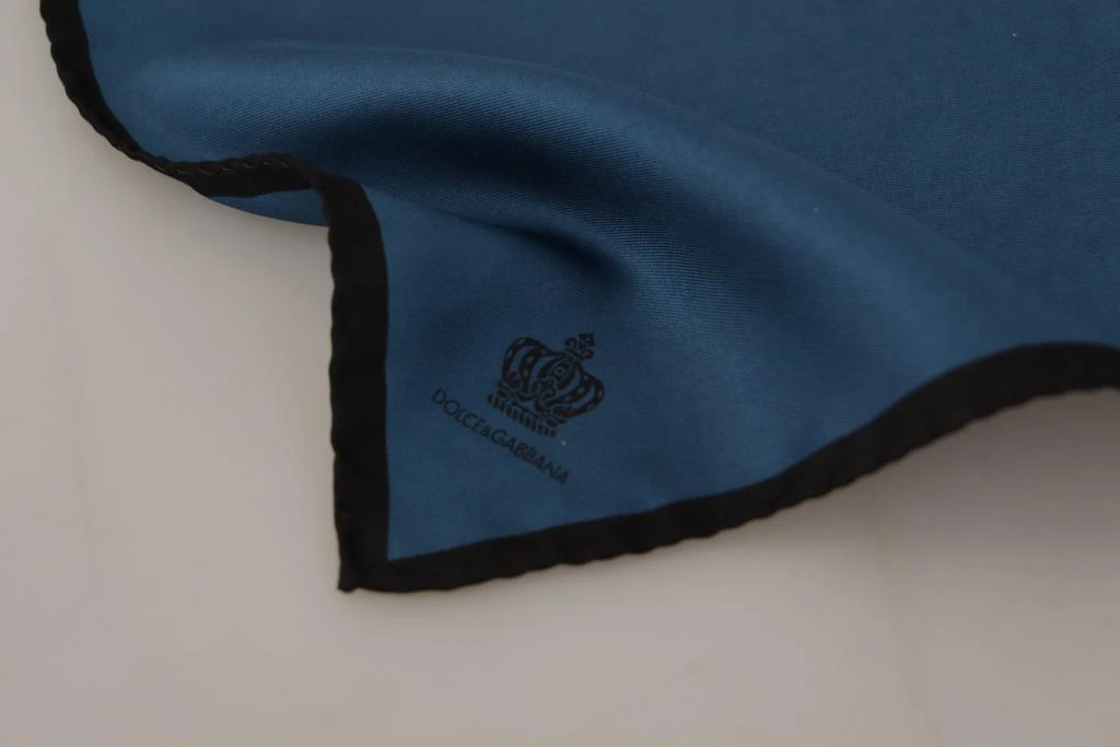 商品Dolce & Gabbana|Dolce & Gabbana Black Blue DG Crown Printed Square Handkerchief Scarf,价格¥964,第2张图片详细描述