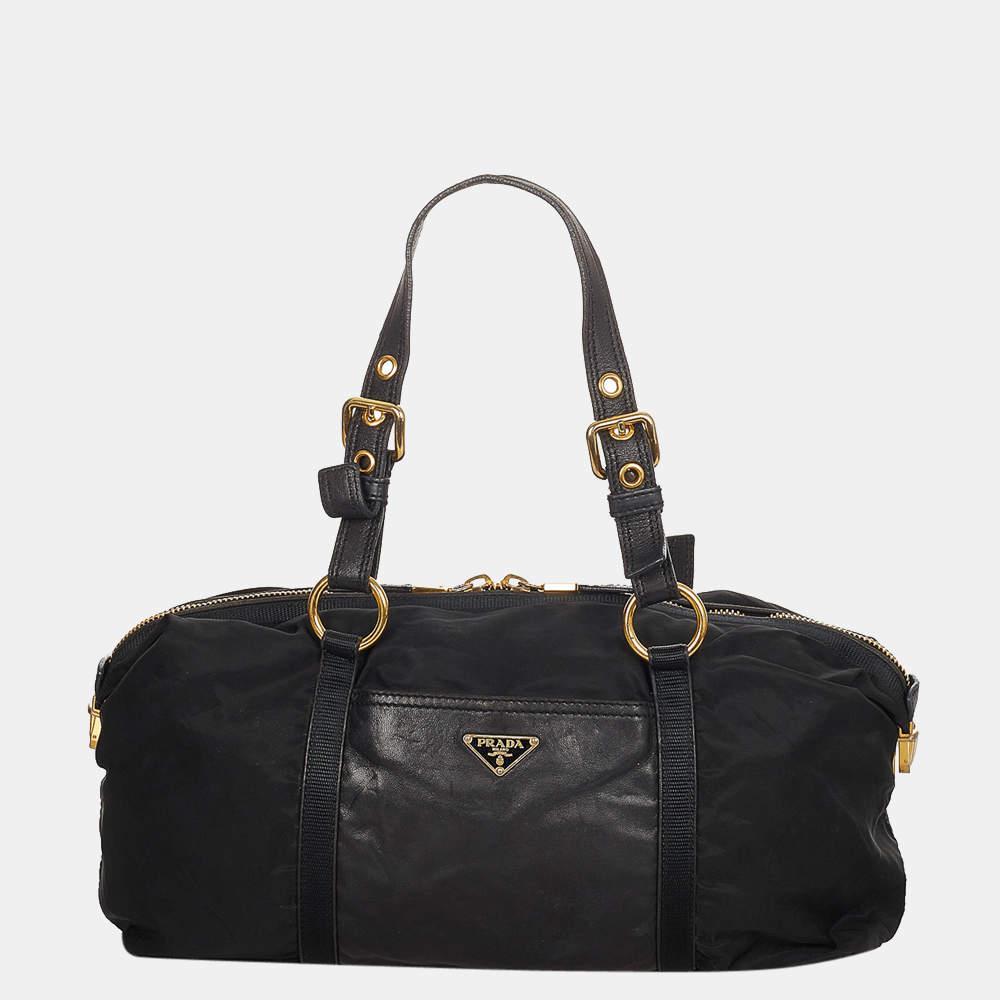 商品[二手商品] Prada|Prada Black Tessuto Shoulder Bag,价格¥3914,第5张图片详细描述