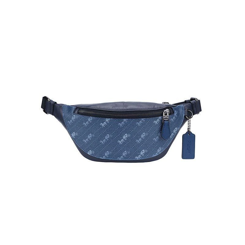 商品Coach|美国直邮COACH 奥莱款中号男士PVC配皮腰包胸包两用,价格¥3024,第1张图片