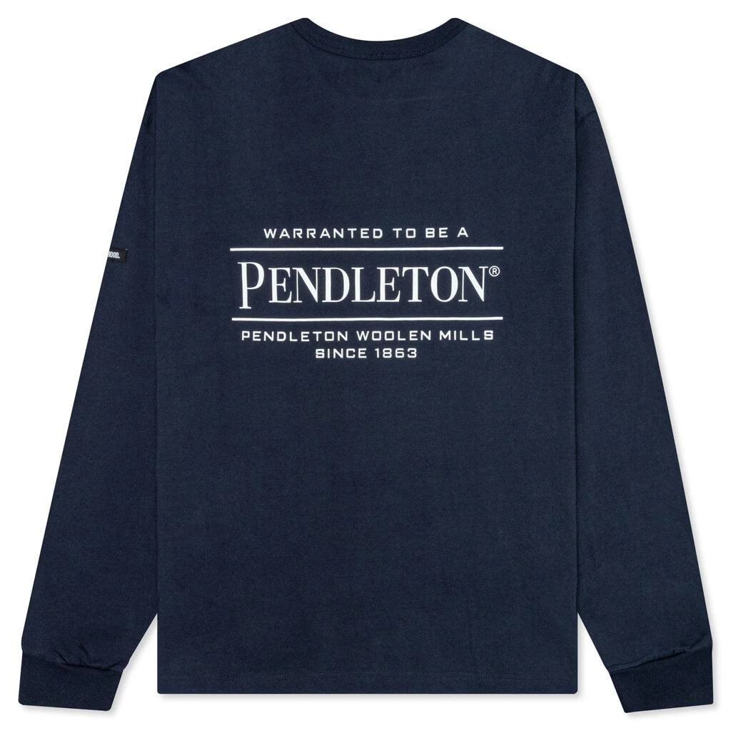 商品NEIGHBORHOOD|Pendleton .CN .CO L/S Tee - Navy,价格¥828,第2张图片详细描述