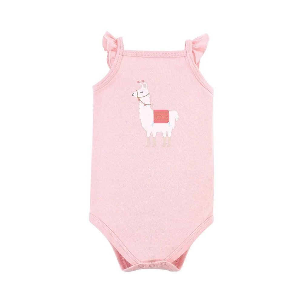 商品Hudson|Baby Girls Cotton Sleeveless Bodysuits 5pk, Llama,价格¥203,第2张图片详细描述