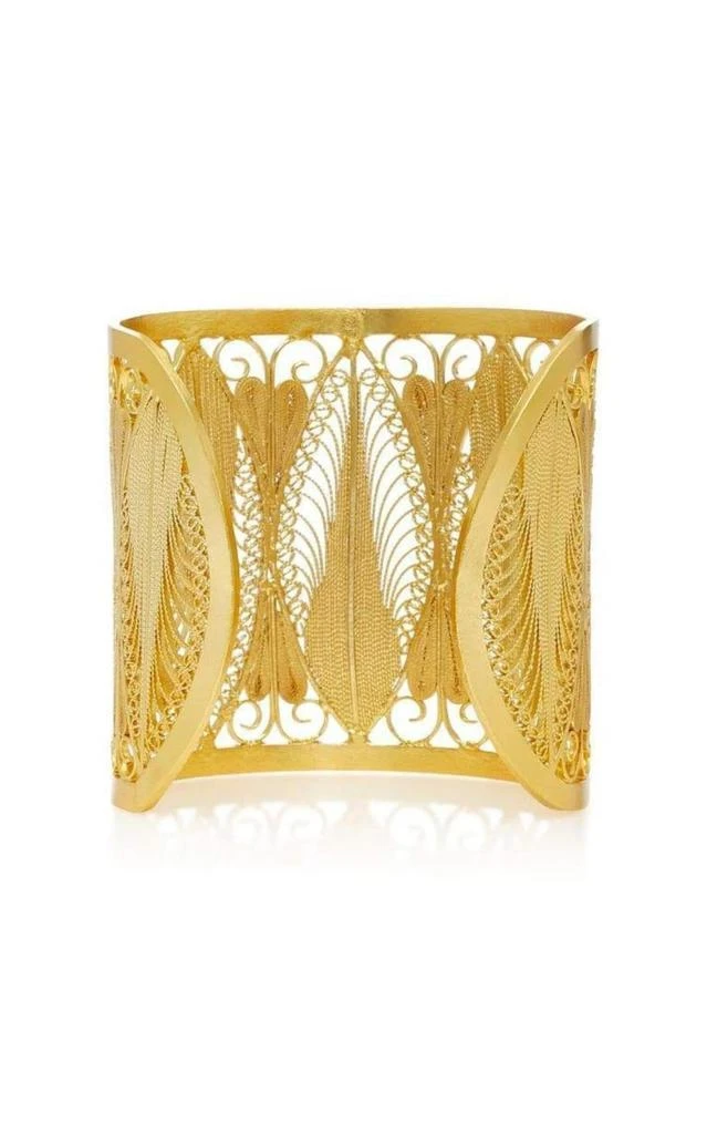 商品Mallarino|Fanny Sterling Silver And 24K Gold Vermeil Cuff Bracelet,价格¥6951,第3张图片详细描述