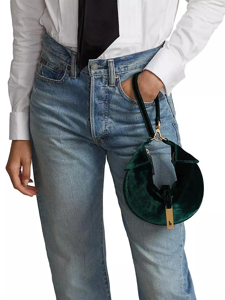 商品Ralph Lauren|Mini Polo ID Velvet Shoulder Bag,价格¥3732,第2张图片详细描述