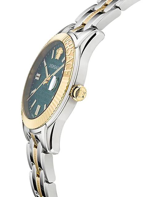 Greca Logo Two-Tone Stainless Steel Bracelet Watch商品第2张图片规格展示