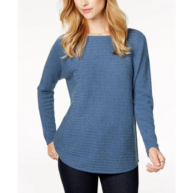 商品Charter Club|小码 Cashmere Ribbed Shirttail Sweater, Created for Macy's,价格¥479,第2张图片详细描述