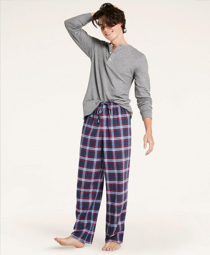 Open Plaid Flannel Lounge Pants商品第2张图片规格展示