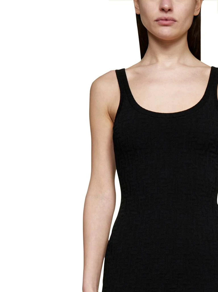 商品Fendi|Fendi FF Embossed Sleeveless Midi Dress,价格¥15423,第5张图片详细描述
