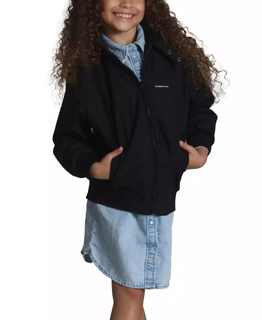 商品Members Only|Toddler Girls Iconic Racer Jacket,价格¥371,第5张图片详细描述