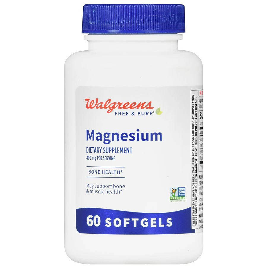 商品Walgreens|Magnesium 400 mg Softgels,价格¥134,第2张图片详细描述