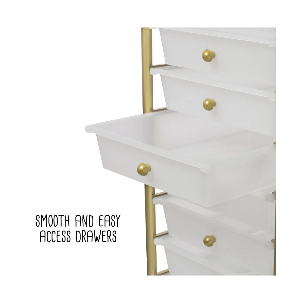 10-Drawer Rolling Storage Cart With Plastic Drawers 商品