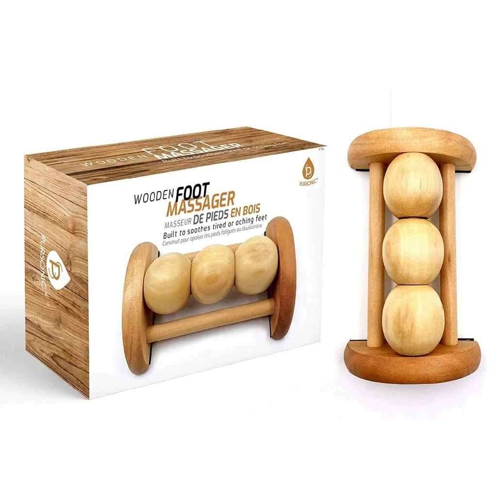 商品PURSONIC|Pursonic All Natural Wooden Foot Massager Roller,价格¥143,第1张图片
