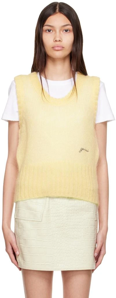 商品Ganni|Yellow Wool Vest,价格¥807,第1张图片