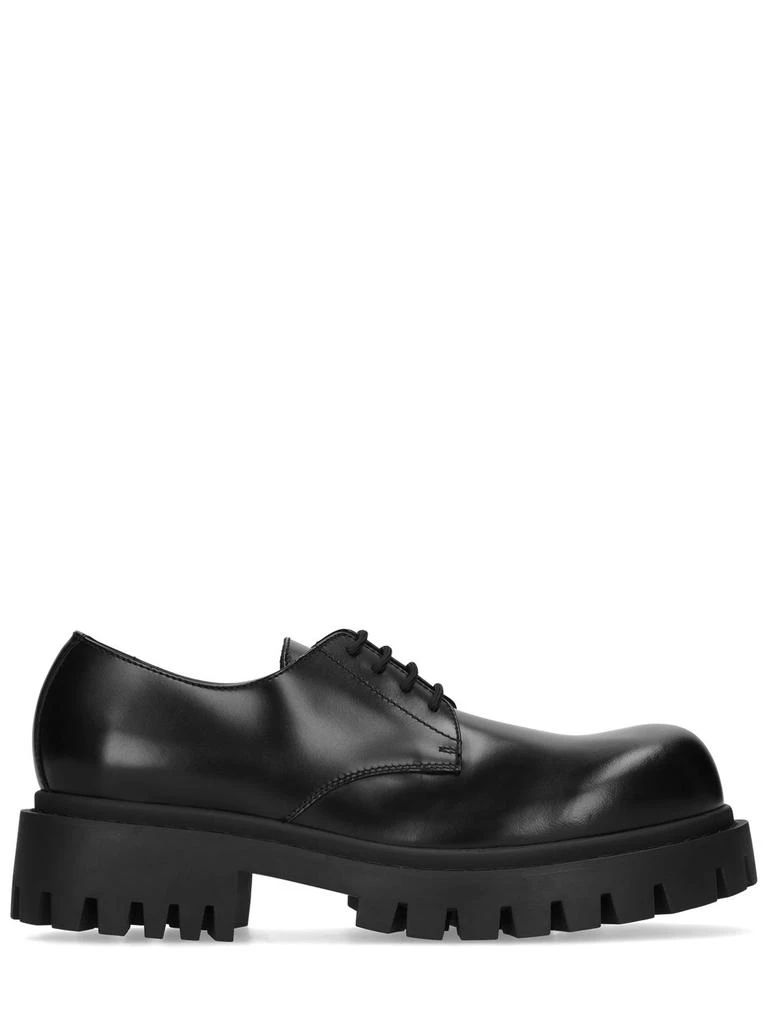 商品Balenciaga|Sergent Leather Derby Lace-up Shoes,价格¥7555,第1张图片