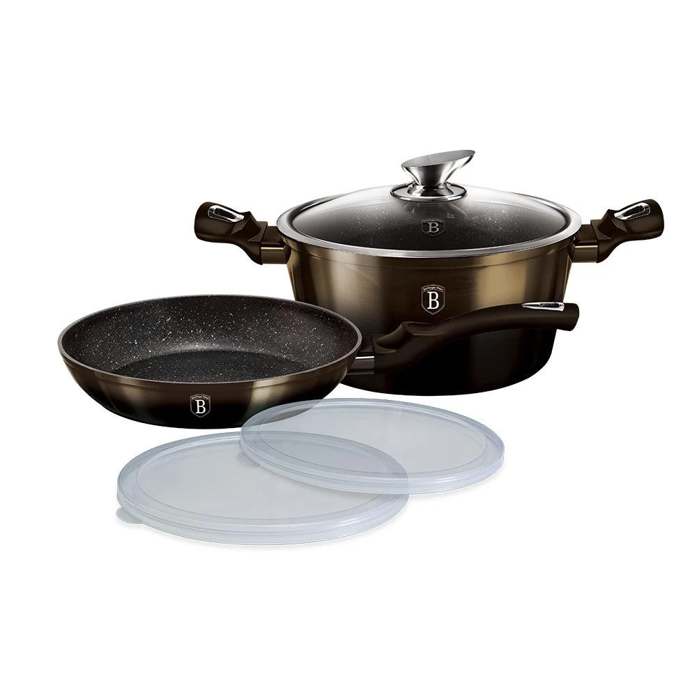 商品Berlinger Haus|5-Piece Cookware Set Black Collection,价格¥238,第1张图片