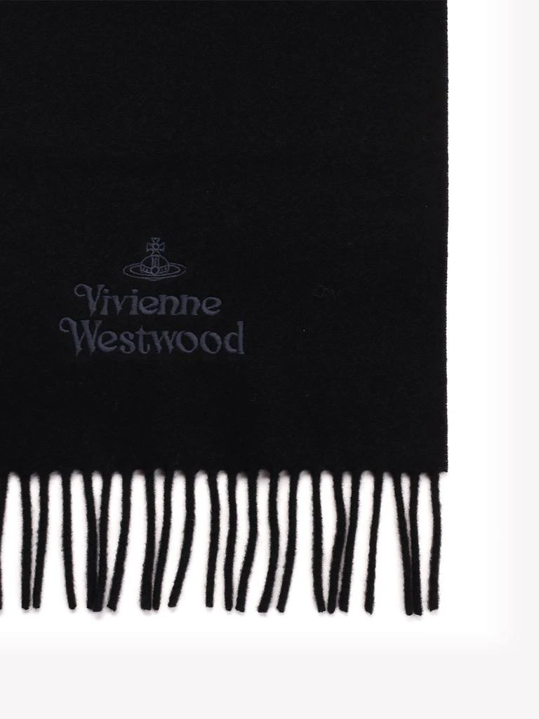 商品Vivienne Westwood|Vivienne Westwood Logo Embroidered Fringed Scarf,价格¥677,第2张图片详细描述