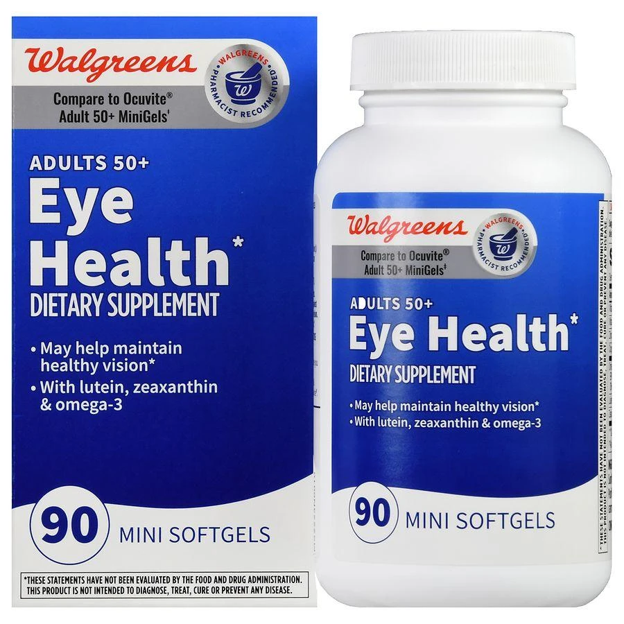 商品Walgreens|Adults 50+ Eye Health Mini Softgels (90 days),价格¥133,第1张图片
