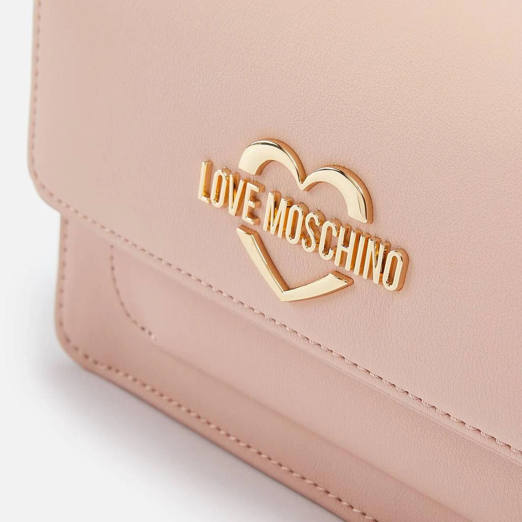 商品Love Moschino|Love Moschino Women's Heart Logo Flap Cross Body Bag - Pink,价格¥761,第4张图片详细描述