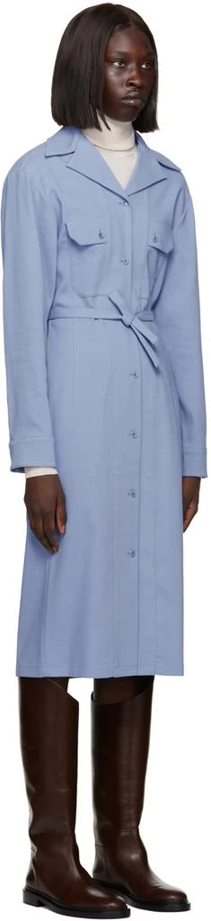 商品Lemaire|Blue Convertible Collar Fitted Midi Dress,价格¥2394,第2张图片详细描述