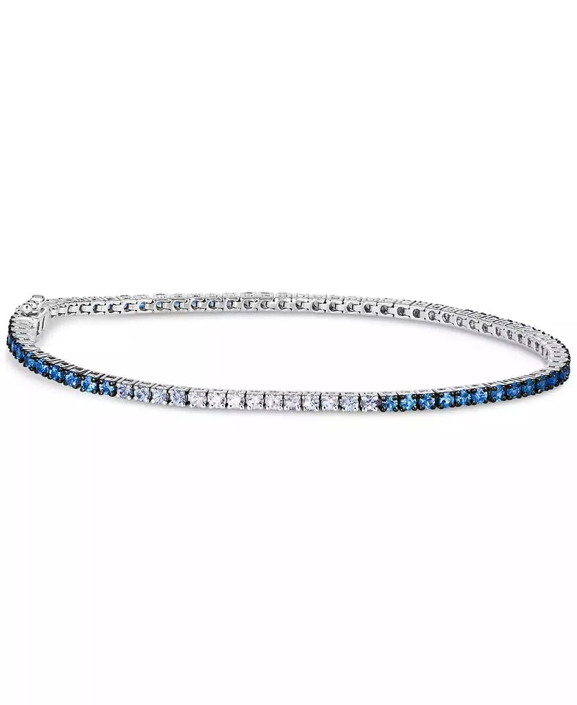 商品Le Vian|Ombré® Denim Ombré (2-7/8 ct. t.w.) & White Sapphire (1/6 ct. t.w.) Tennis Bracelet in 14k White Gold,价格¥18164,第1张图片