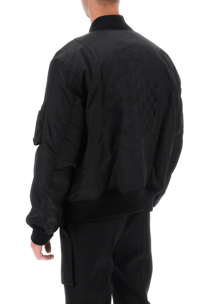 商品Burberry|'graves' padded bomber jacket with back emblem embroidery,价格¥5441,第4张图片详细描述