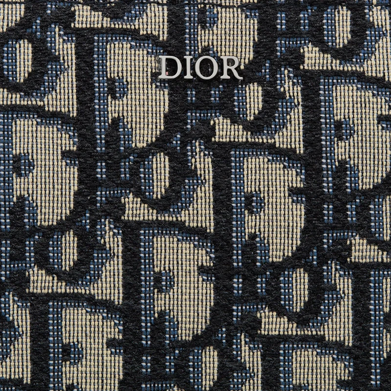 商品Dior|【预售3-7天】DIOR/迪奥 A5 男士米色和黑色Dior斜纹提花帆布手拿包2ESCA338YSE_H05E,价格¥5991,第6张图片详细描述