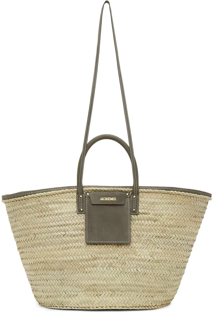 商品Jacquemus|Beige & Grey 'Le Grand Panier Soleil' Tote,价格¥3426,第1张图片