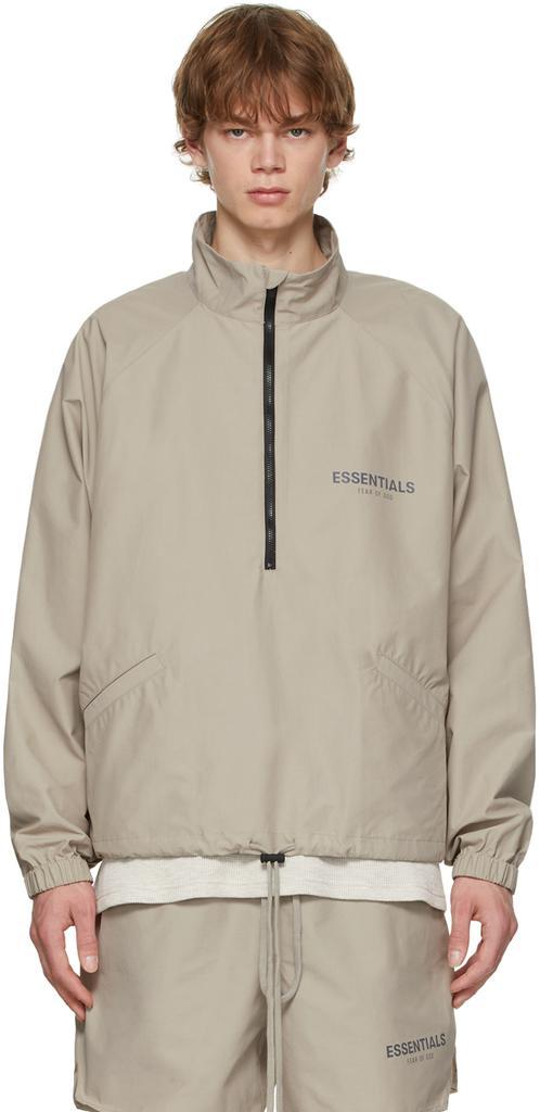 商品Essentials|Grey Half-Zip Track Jacket,价格¥1000,第1张图片