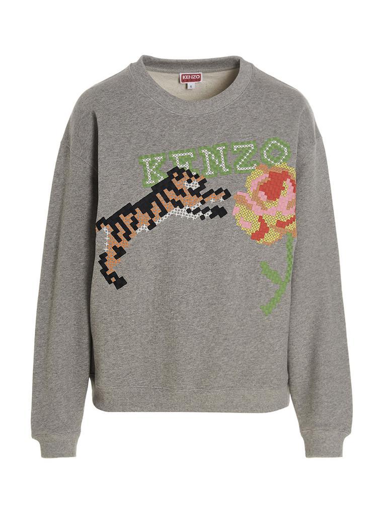 商品Kenzo|Kenzo Logo Embroidery Sweatshirt,价格¥2237,第1张图片