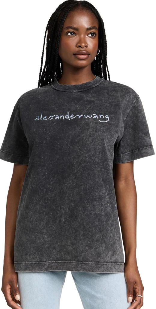 商品Alexander Wang|Alexander Wang 铬黄图案短袖 T 恤,价格¥1167,第1张图片