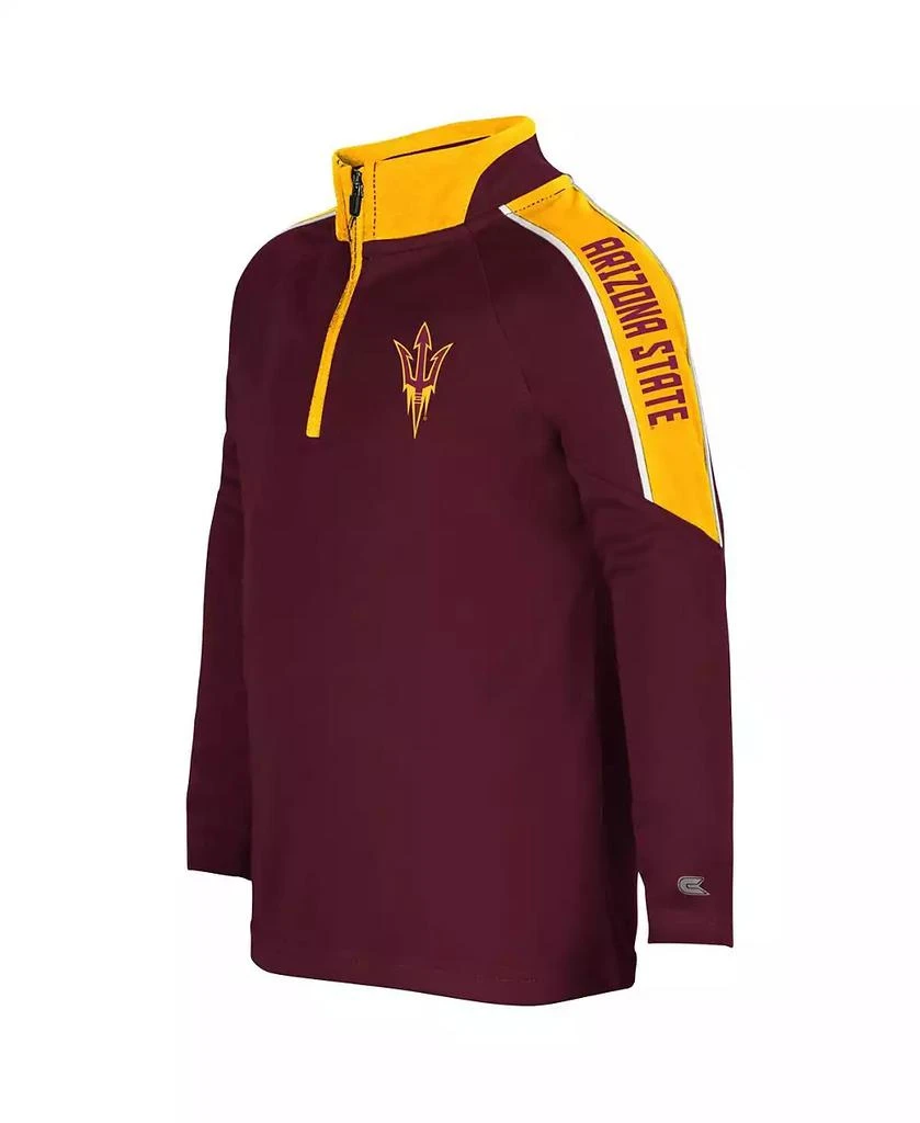 商品Colosseum|Toddler Boys Maroon Arizona State Sun Devils Team Raglan Quarter-Zip Windshirt,价格¥180,第3张图片详细描述