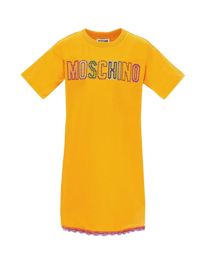 商品Moschino|Little Girl's & Girl's Logo Embroidery Sweatshirt Dress,价格¥788,第1张图片