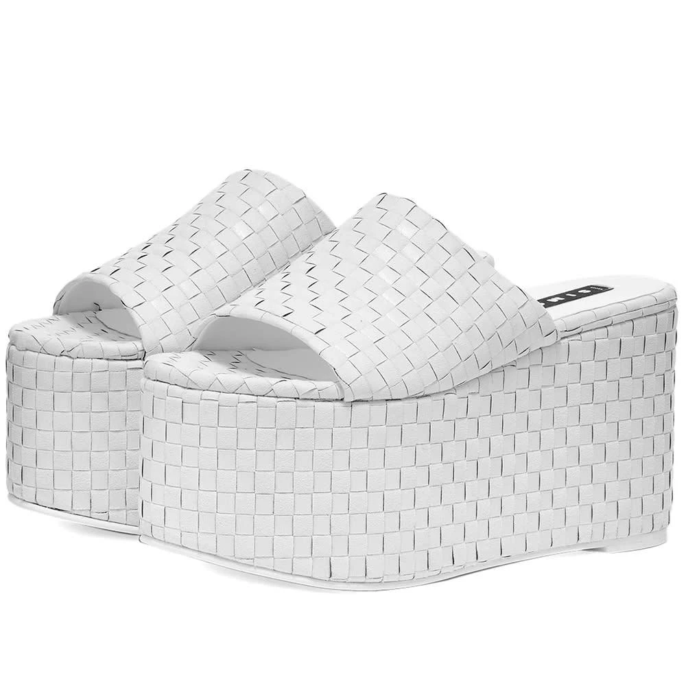 商品Simon Miller|Simon Miller Blackout Checkered Platform,价格¥1632,第1张图片
