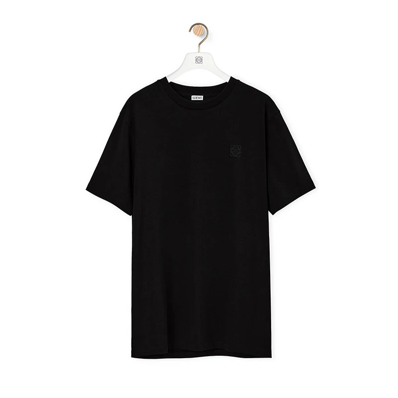 商品Loewe|【预售3-7天】LOEWE/罗意威 22年春夏新款 男女同款黑色纯棉圆领短袖T恤S359333XBW-1100,价格¥2361,第4张图片详细描述
