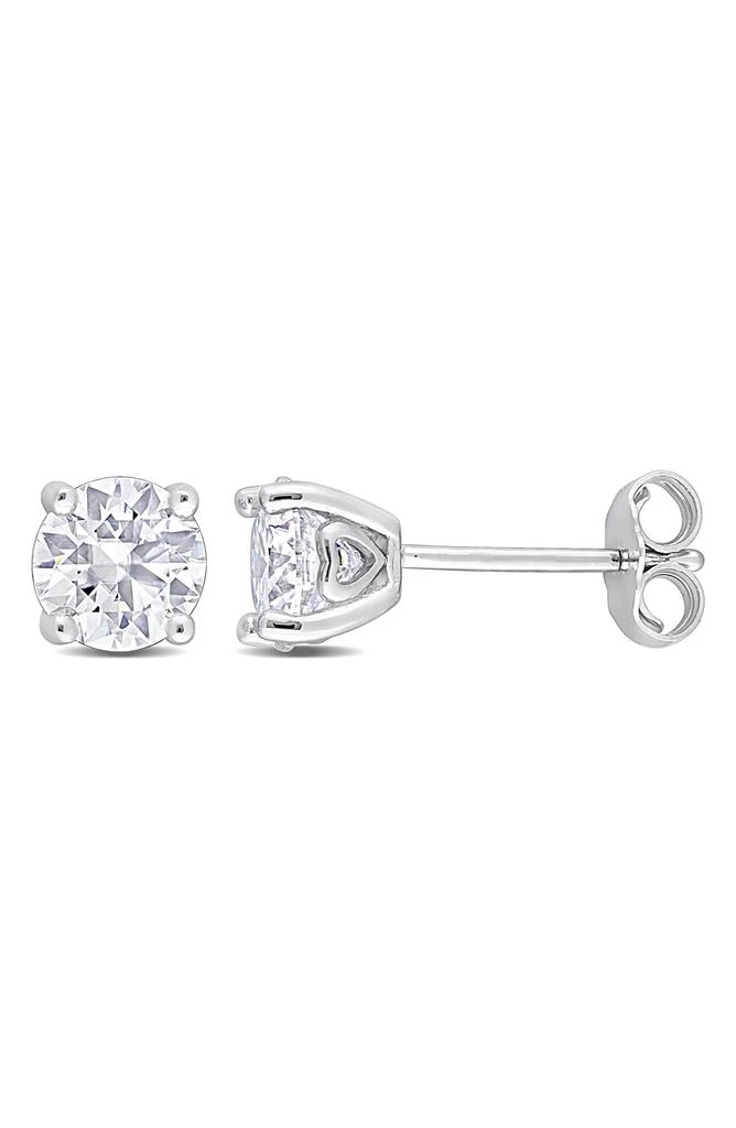 商品DELMAR|Sterling Silver Round Lab Created Moissanite Stud Earrings,价格¥1050,第1张图片