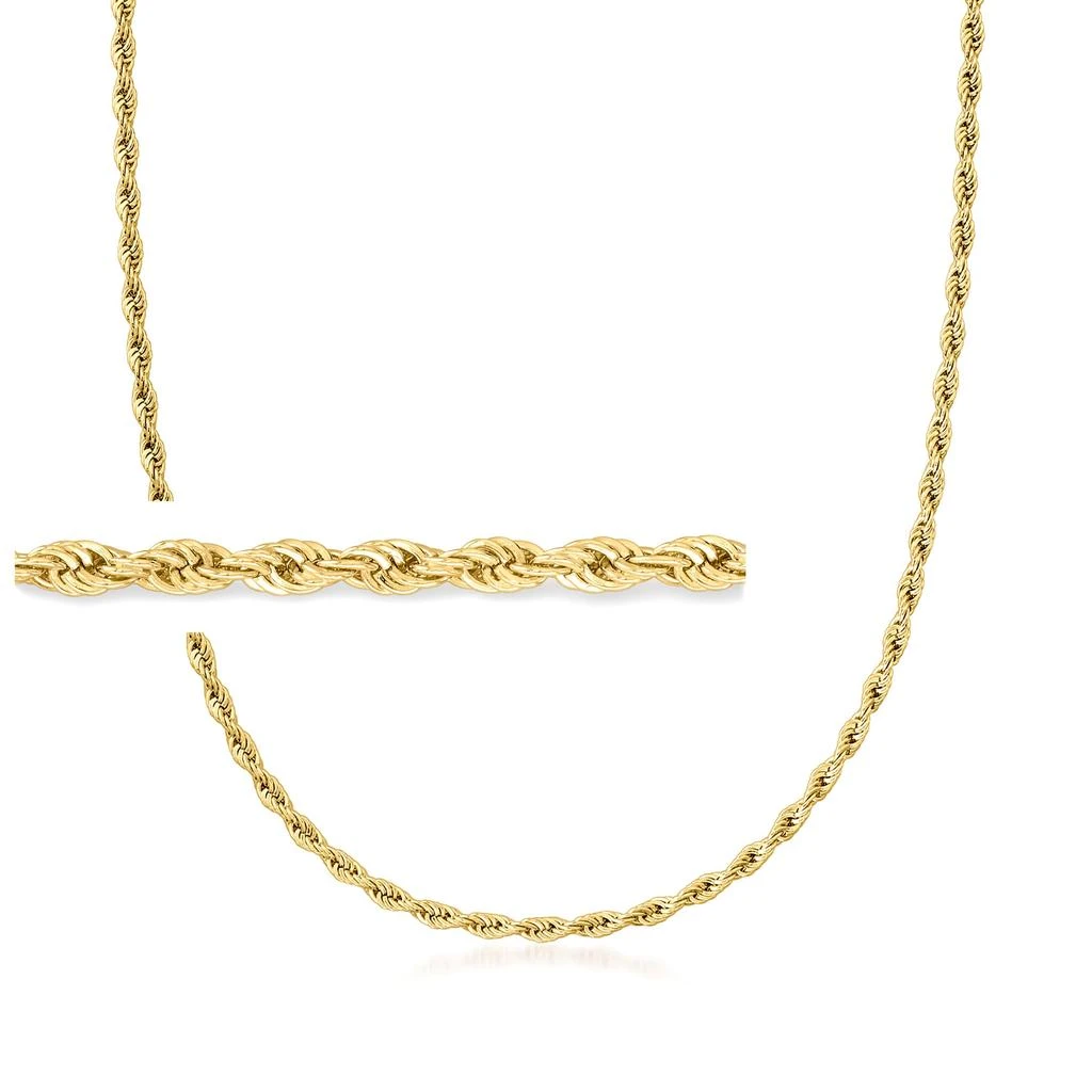 商品Ross-Simons|Ross-Simons 18kt Gold Over Sterling 3mm Rope-Chain Necklace,价格¥787,第1张图片