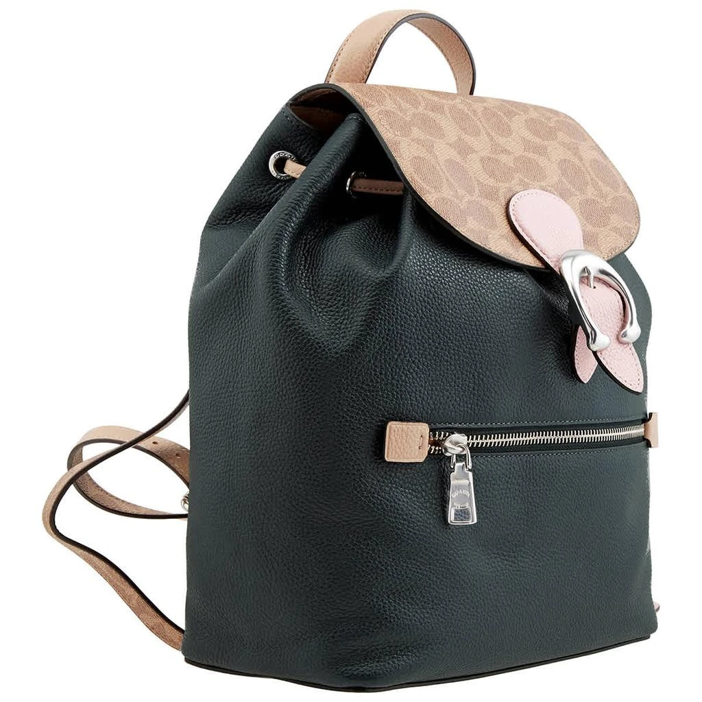 商品Coach|Coach Ladies Signature Evie Backpack In Dark Green,价格¥2167,第3张图片详细描述