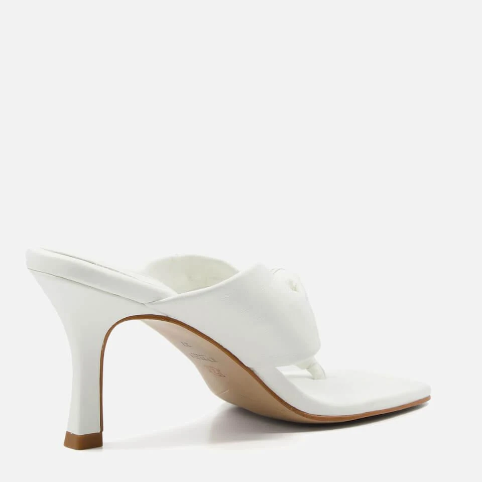 商品Dune|DUNE WOMEN'S MYKONOS LEATHER HEELED MULES - WHITE,价格¥337,第3张图片详细描述