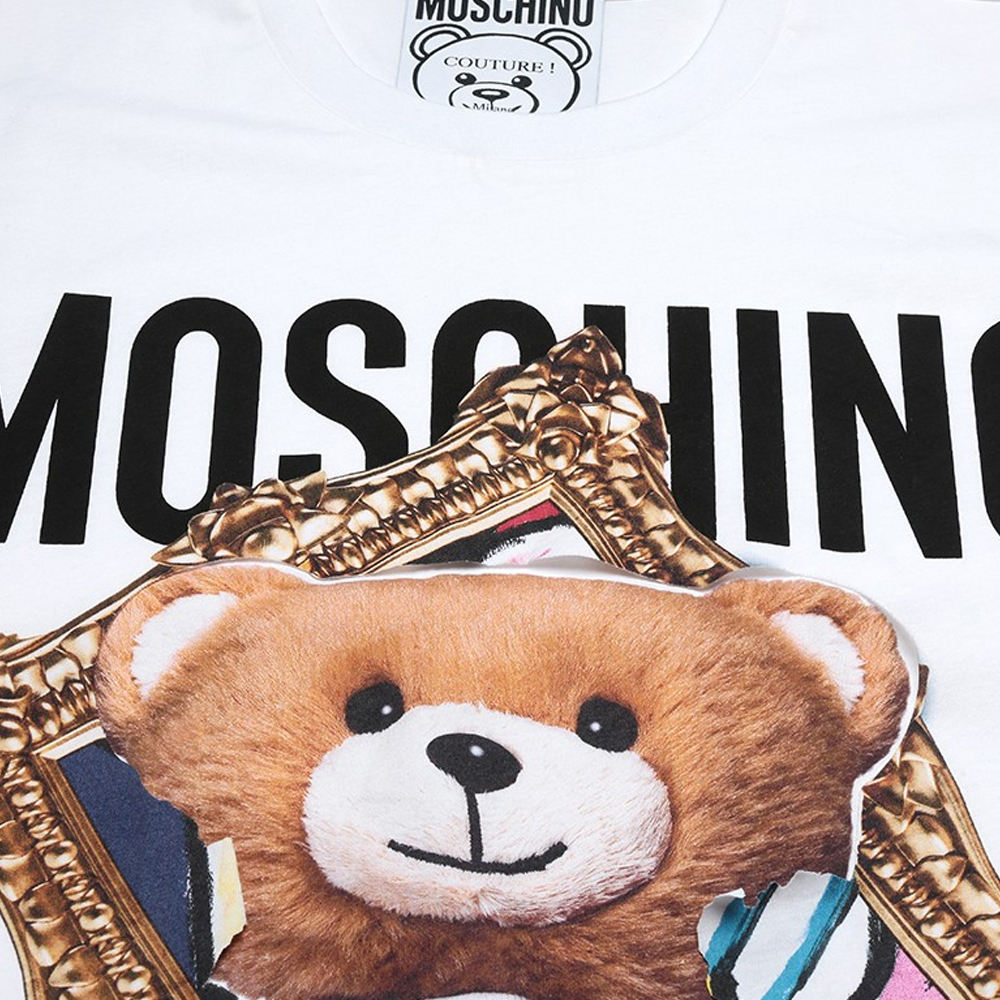 MOSCHINO 女白色女士T恤 DV0703-0440-1001商品第4张图片规格展示