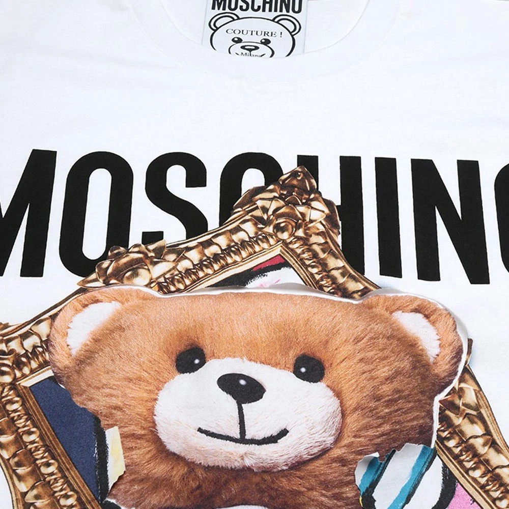 MOSCHINO 白色女士T恤 DV0703-0440-1001 商品