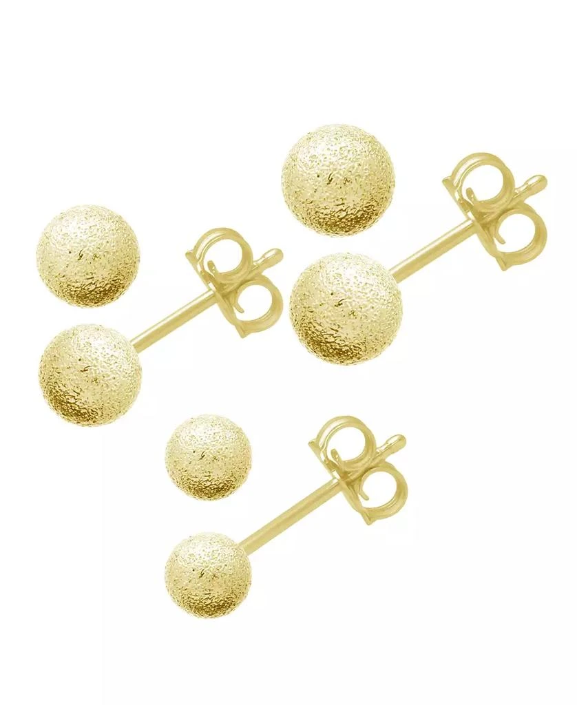 商品Essentials|And Now This 3 Piece Textured Ball Stud Set in Silver Plate,价格¥378,第1张图片