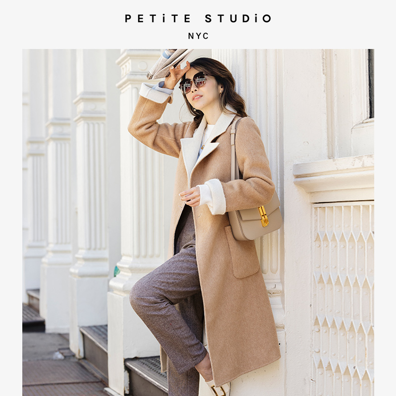Payton驼米拼色温柔质感双面穿羊毛大衣 | Payton Reversible Wool Coat - Camel & Ivory商品第2张图片规格展示