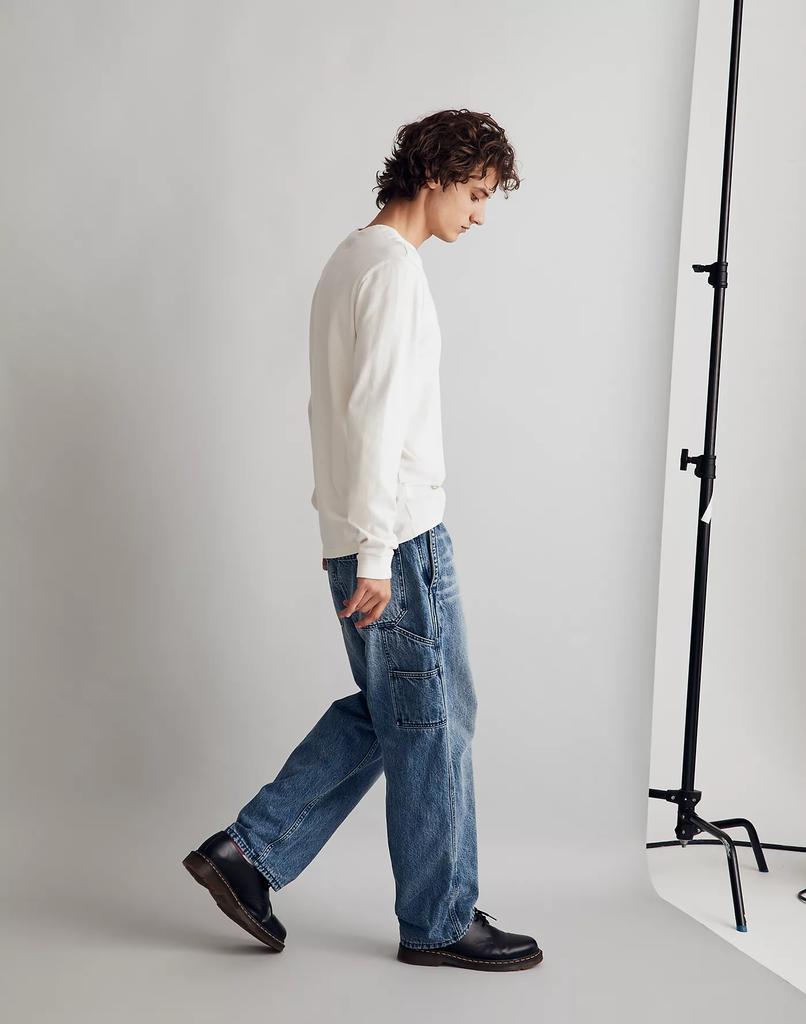 商品Madewell|Flannel-Lined Carpenter Jeans in Kenton Wash,价格¥1182,第4张图片详细描述