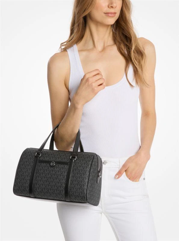 商品Michael Kors|Jet Set Travel Medium Signature Logo Satchel,价格¥887,第3张图片详细描述